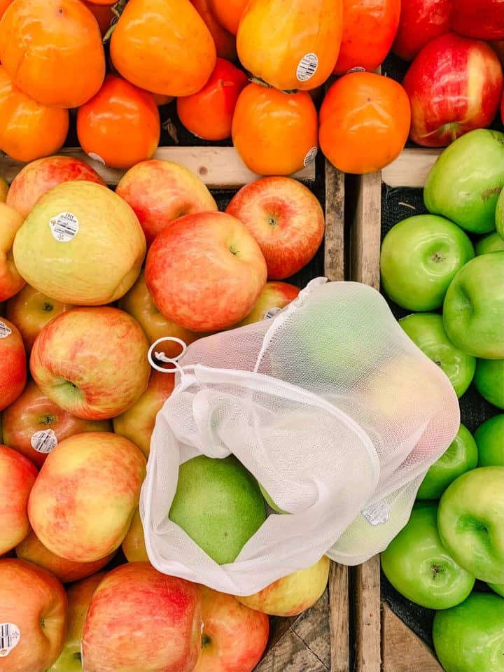 Reusable produce bags for a sustainable, zero waste home