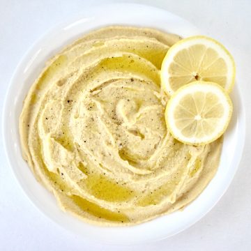 Lemon garlic hummus without tahini