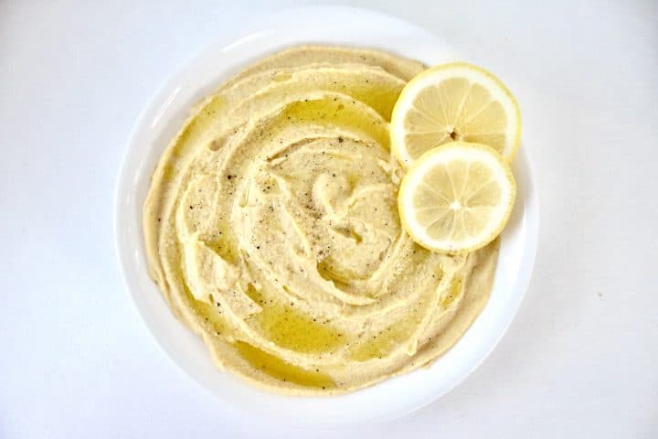 Lemon garlic hummus without tahini
